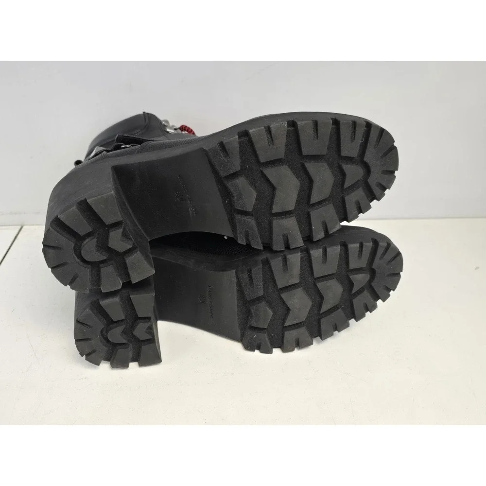 Marc fisher nature‎ 2 heeled lace up hiker combat boots black Size 8.5